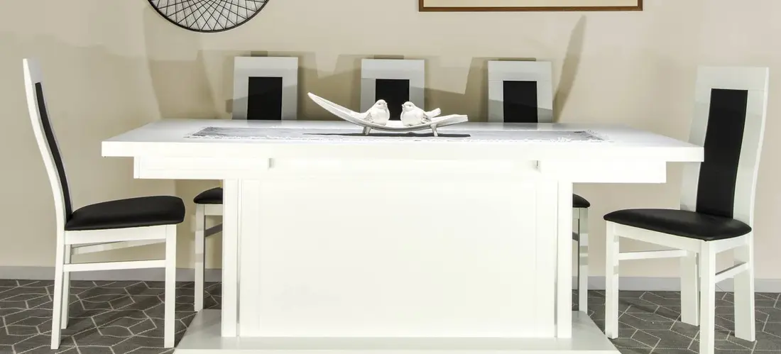 Masă și scaune din showroom